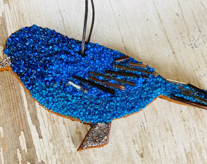 Indigo Bunting Cinnamon Bird Ornaments Etsy