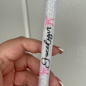 Pink Bows Glitter Pens, Coquette Custom Glitter Pens, Inkjoy Glitter Pens, Stylus Glitter Pen, Glitter Pens, Refillable Gel Pens