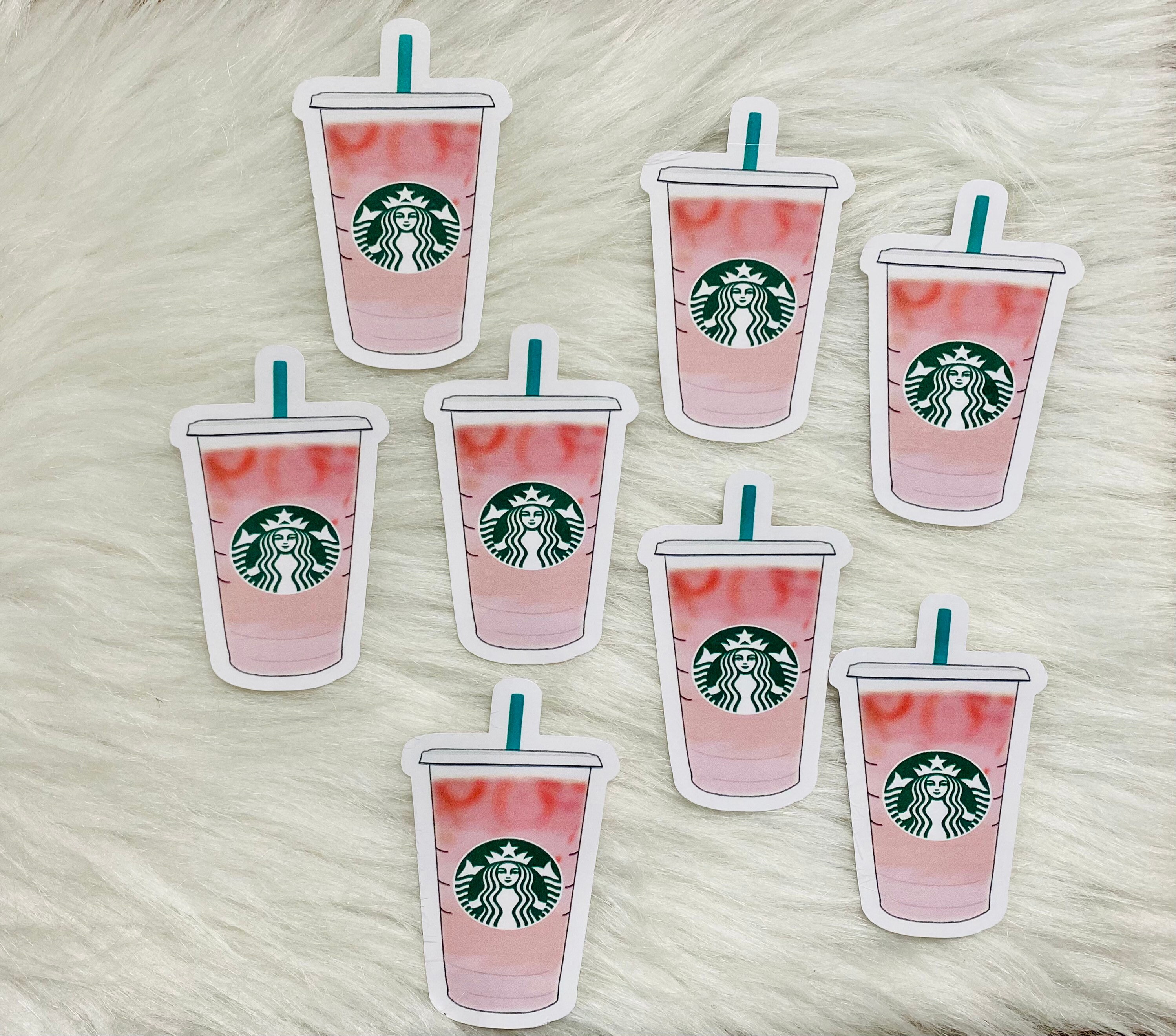 Starbucks Pink Drink Stickers / Stickers / Pink Drink / Etsy