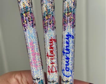 Optometry Glitter Pen, Optometrist Glitter Pen, Eye Dr Pen, Glasses Glitter Pen, Refillable Pen, Resin Glitter Pen, Inkjoy Glitter Pen