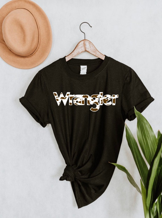 cow print wrangler shirt