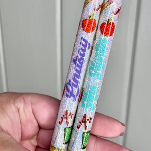 Teacher Glitter Pen, Maestra Glitter Pen, Glitter Pen, Teachers Gift, Gel Pens, Custom Teacher Pen, Resin Glitter Gel Pens,