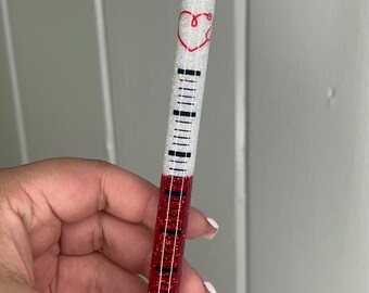 Nurse Syringe Glitter Pen | Nurse Glitter Pen | Doctor Pen | Doctor Medical | Epoxy Glitter Pen