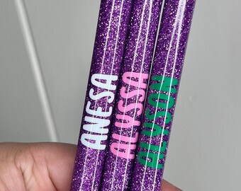 Bolígrafos con purpurina personalizados, bolígrafos con purpurina, bolígrafos de gel, bolígrafo personalizado, bolígrafo de resina con purpurina, bolígrafos de gel Inkjoy, bolígrafos recargables, regalo,
