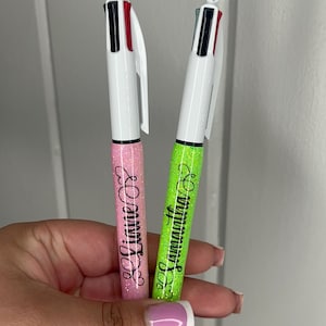 BIC Custom Glitter Pen, Dr Glitter Pens, Custom Glitter Pens, Medical Field, RN Glitter Pen, BIC 4-in-1 Pen, Nurse Pen,