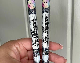 Composition Notebook Glitter Pen, Teacher Glitter Pen, Personalized Teacher Gift, Teacher Gift, Teacher Appreciation Gift, Back to School