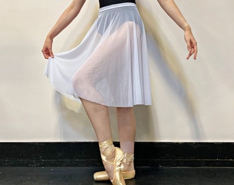 Ballet Skirt- Long Mesh- XS/S- White