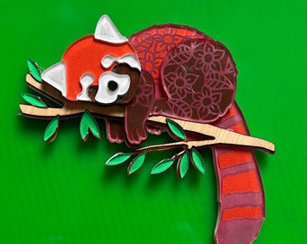 Ravi the Red Panda brooch