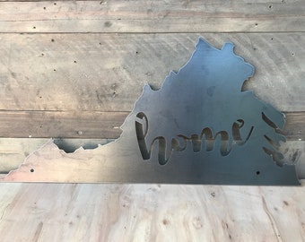 Virginia - Home - State Cut out - Metal Decor