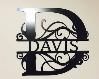 Custom Metal Last Name Sign - Style #5