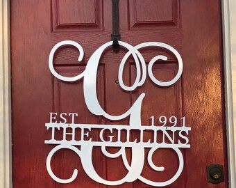 Custom Metal Last Name Sign _ Style #3