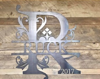 Custom Metal Last Name Sign _ Style #1