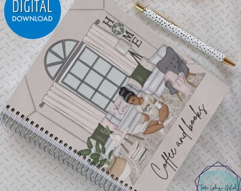 Ausdruckbare Planerhülle, Notizbuchhülle, Journal Cover,