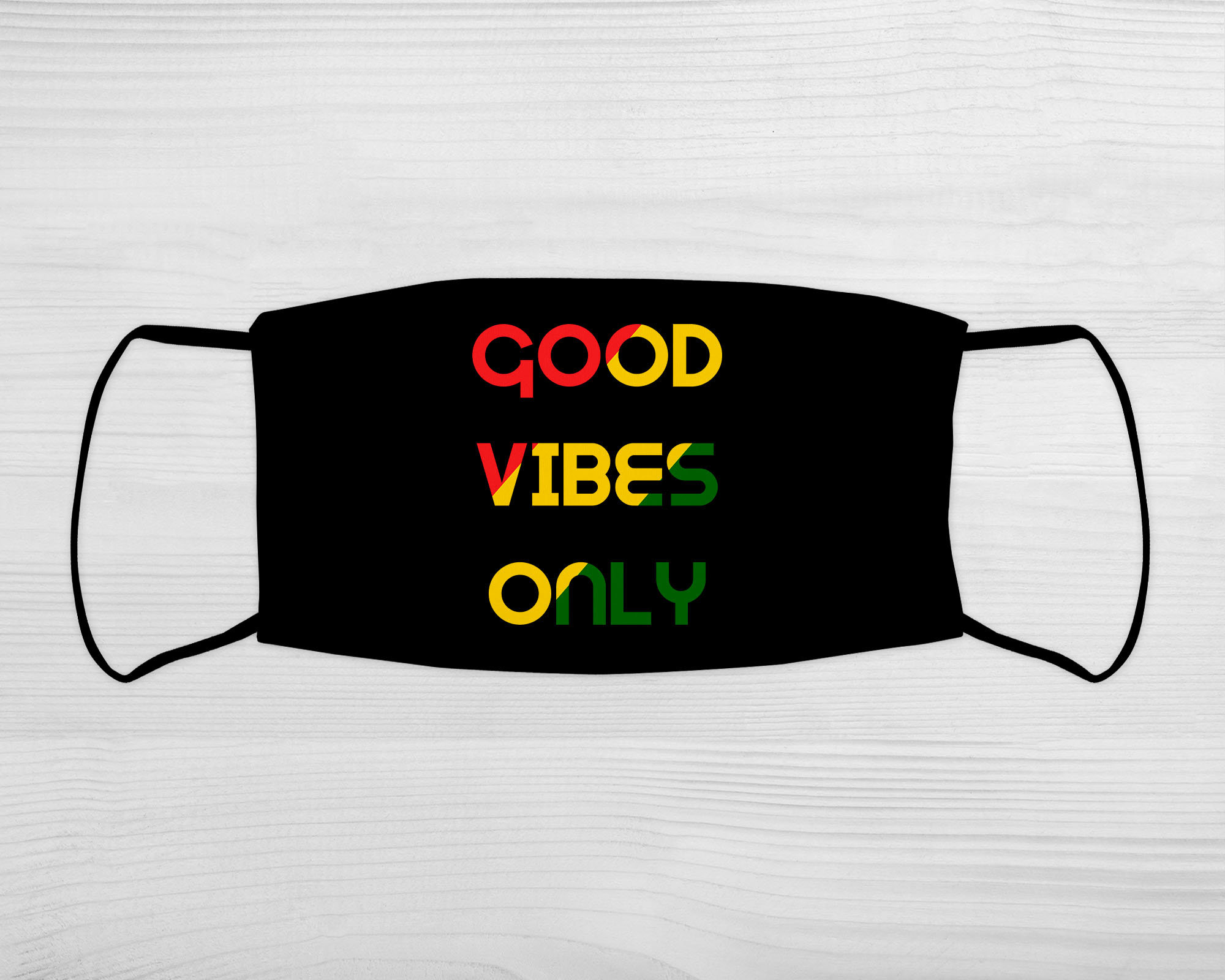 Good Vibes Only Face Mask Face Covering Sublimation Face Etsy