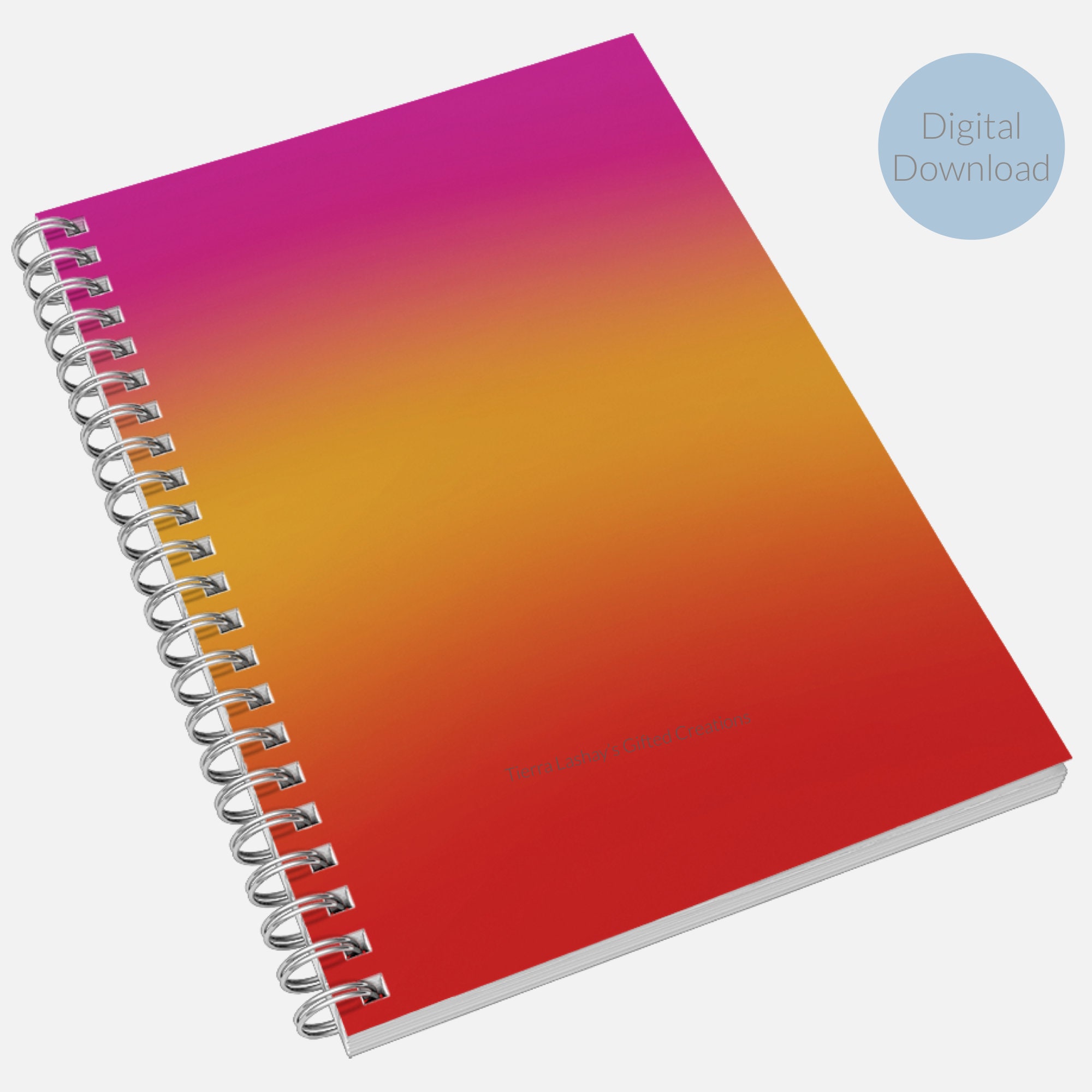 Blank Notebook Cover/ Journal Cover/ Printable Planner Cover/ Etsy