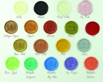 Self Adhesive Wax Seals / Custom Wax Seal / Wedding Invitation Seals / Peel and Stick Wax Seal/ Monogram Wax Seal