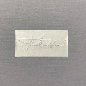Designer Greetings Bulk Blank Thank-You Cards For Any Occasion, White And Silver Foil-Embossed Script (100 Foil-Embossed Thank-You Notes, Seals And
