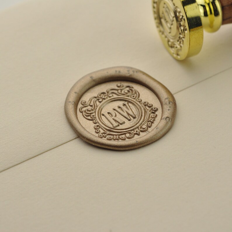 Personalized Initials Wax Seal Stamp Custom Wedding Initials Etsy