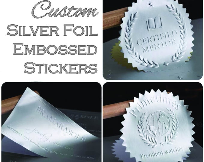 Gold Foil Embossed Stickers, Embossed Raised Sticker/label, Embossing ...