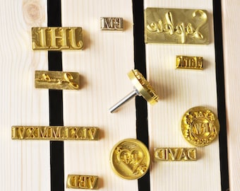 Custom branding iron stamp leather / wood stamping tool, Flame Heated branding iron/ Steak Branding/ Wedding wood branding