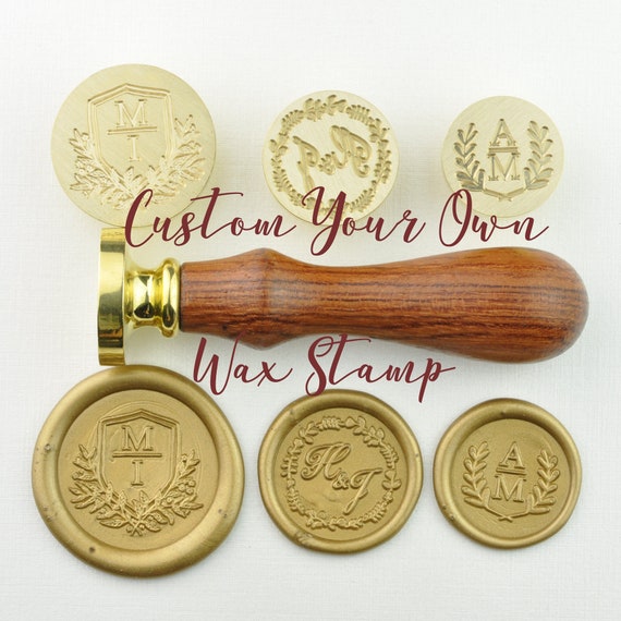 Custom Rustic Two initials Wax Seal Stamp,Custom Wax Seal Stamp  Kit,personalised wedding invitation seals,wedding gift, - Price history &  Review, AliExpress Seller - Sevenleaves Store