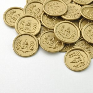 Self Adhesive Wax Seals / Custom Wax Seal / Wedding Invitation Seals / Peel and Stick Wax Seal/ Monogram Wax Seal / Wax Seal  Stickers