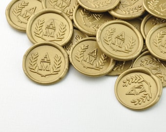 Self Adhesive Wax Seals / Custom Wax Seal / Wedding Invitation Seals / Peel and Stick Wax Seal/ Monogram Wax Seal / Wax Seal  Stickers