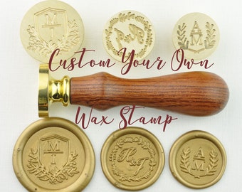 Custom Wax Seal Stamp - Personalized Sealing Wax Stamp - Wedding Invitation 22mm 25mm 30mm