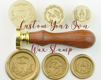 Custom Wax Seal Stamp - Personalized Sealing Wax Stamp - Wedding Invitation 22mm 25mm 30mm