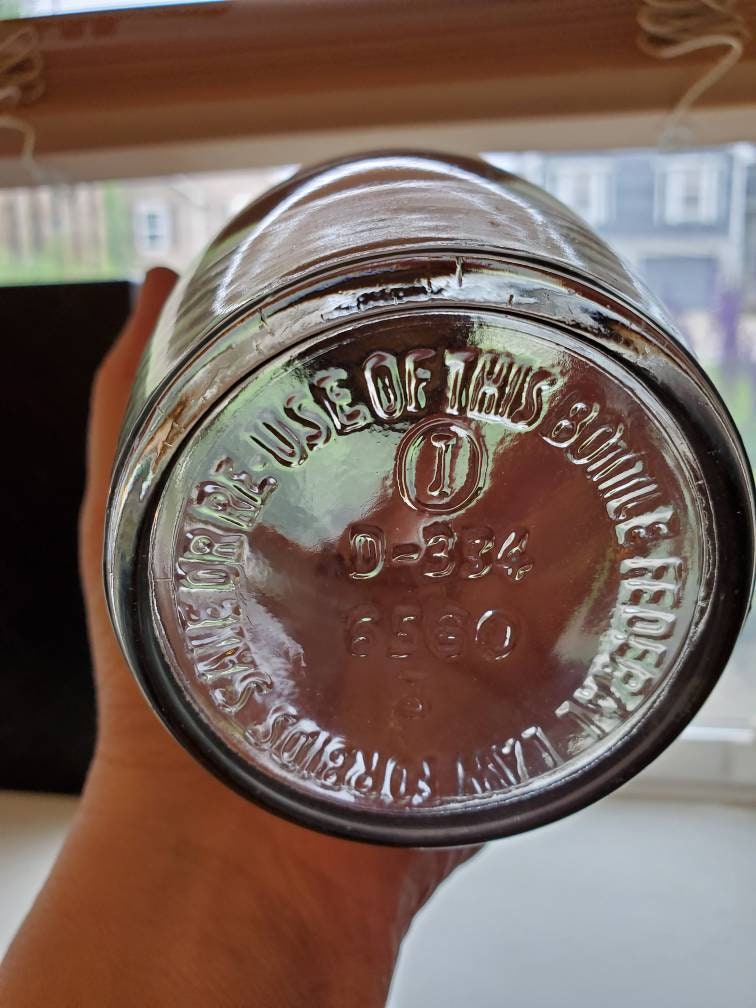 Vintage Mid Century Jim Beam Pin Bottle Decanter With Gold Etsy