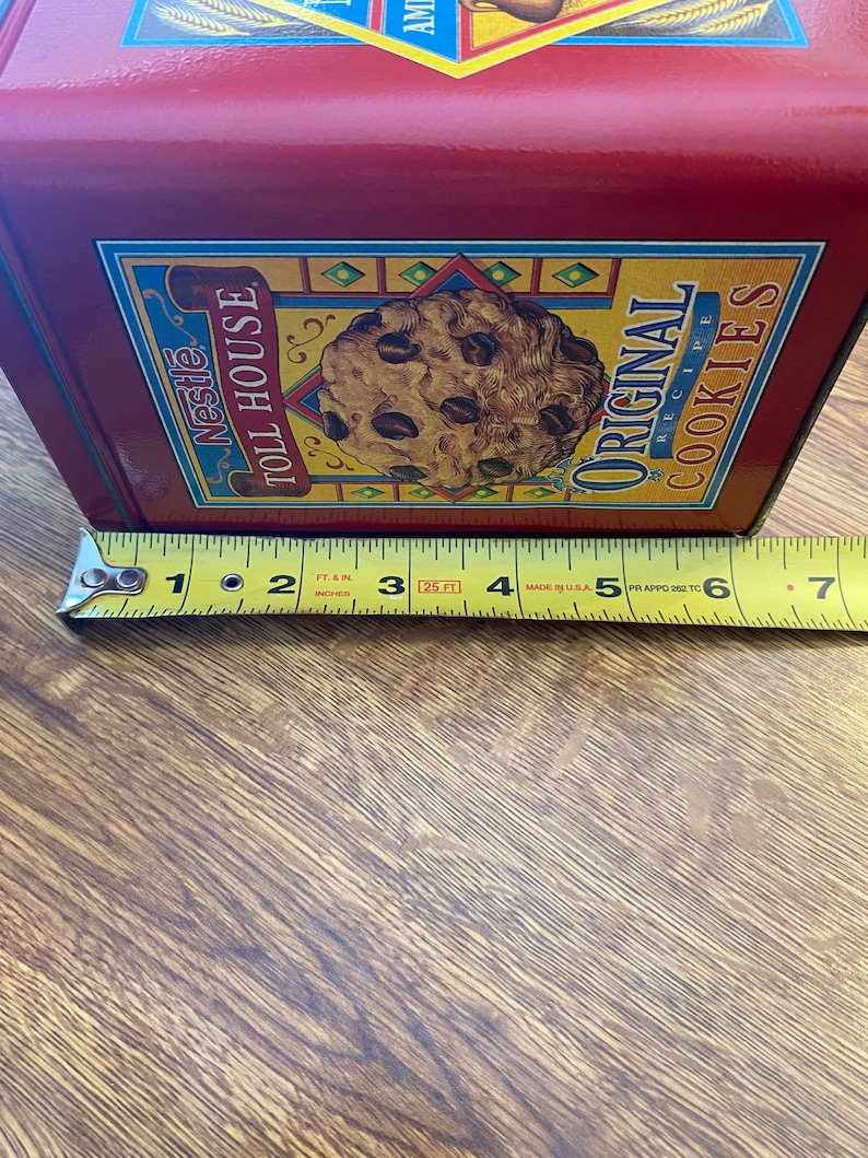 Vintage Nestle Toll House Cookies Collectible Metal Tin Box Etsy