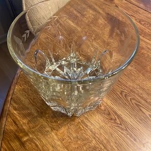 Vintage 1960s Princess House Ice Bucket With Floral Design