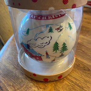Macys Holiday Lane Glass Ornament Collectible With Box