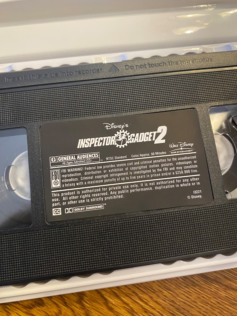 Vintage Disney Inspector Gadget 2 VHS Collectible - Etsy
