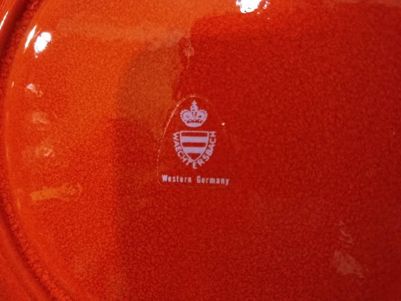 Vintage Waechtersbach 12.25 Diameter Red Christmas Serving Plate