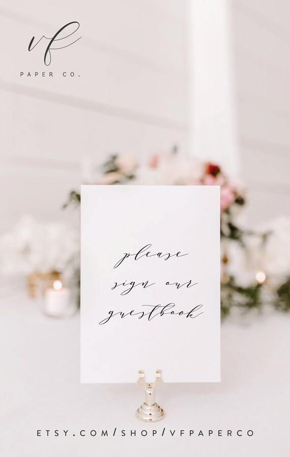 please sign our guestbook signs template diy printable wedding signage 5x7 and 8x10 you edit in templett guestbook signs