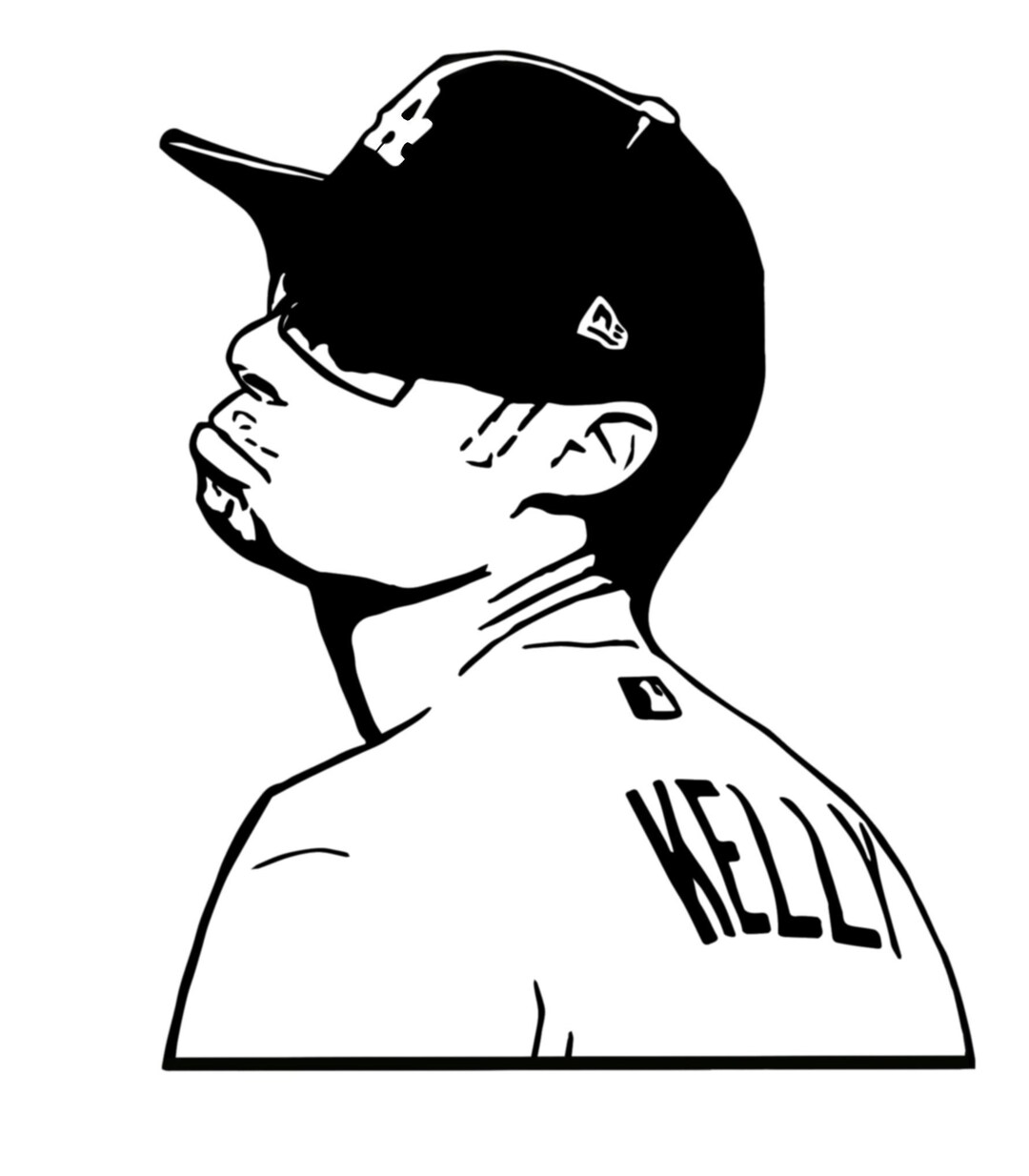 Joe Kelly Pouty Face Decal/ Vinyl Decal/ Los Angeles Dodgers Decal/ Joe