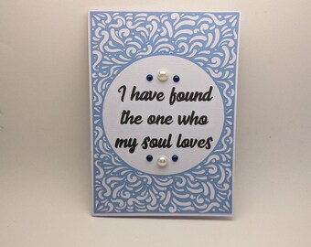 Sweet Soulmate Card | Thoughtful Valentine's Day Card | Thinking Of You Card | Love Card With Jewels | Swirly Appreciation Card