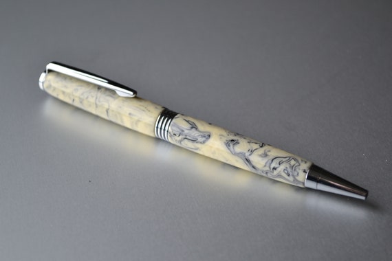Handmade cast resin ballpoint pen