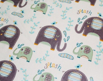 Elephants Standard AU Fitted Cot / Crib Sheet with FREE matching drawstring bag + FREE matching GIft