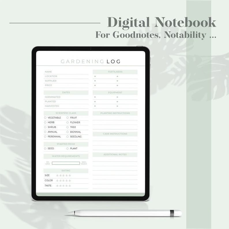 Gardening Log KDP Interior Template — preview image 4 of 5.