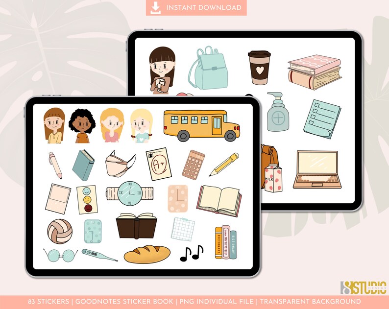 Teacher Stickers for Goodnotes School Precropped Digital Etsy