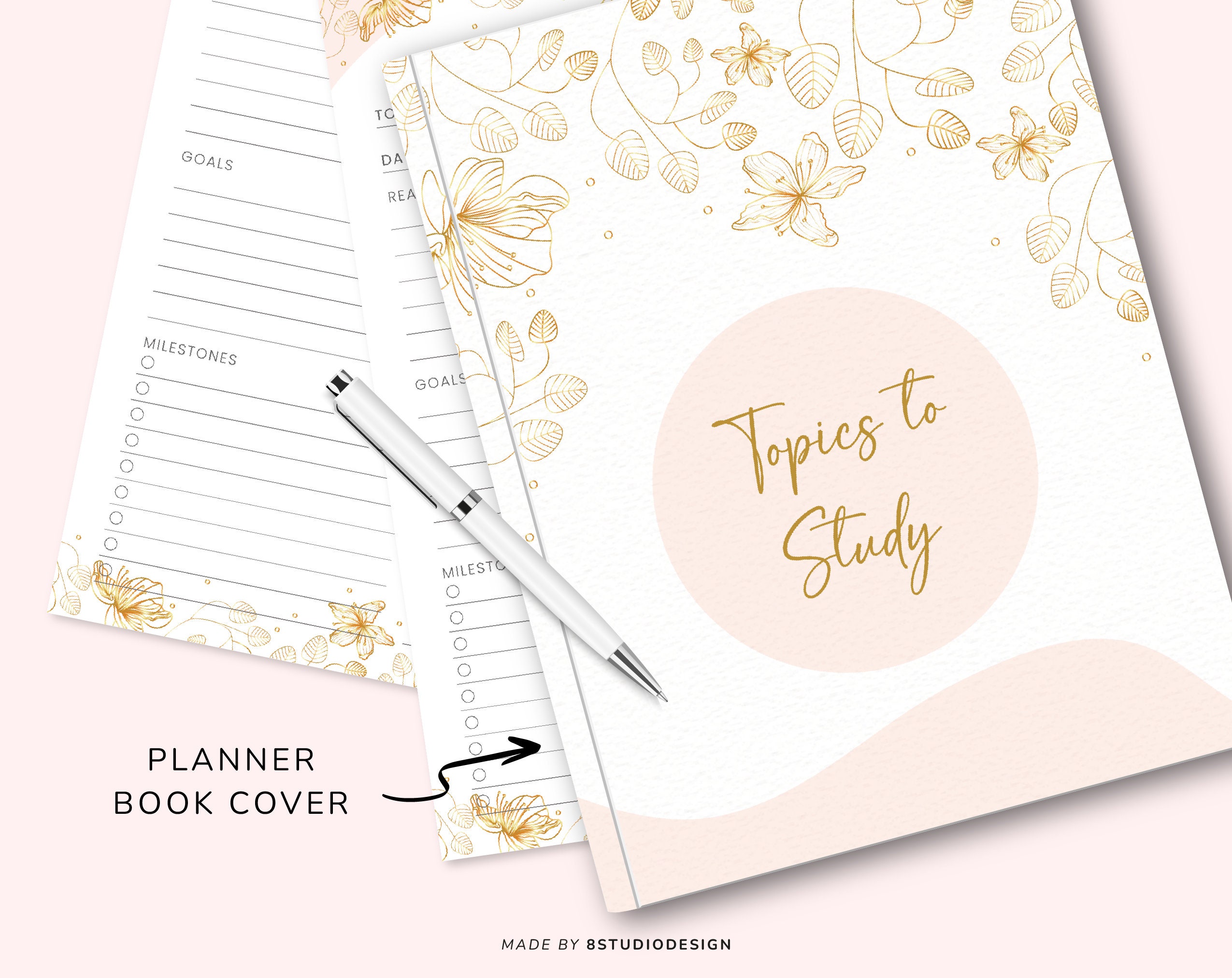 Topics to Study Planner Printable, Student Planner, College Planner ...