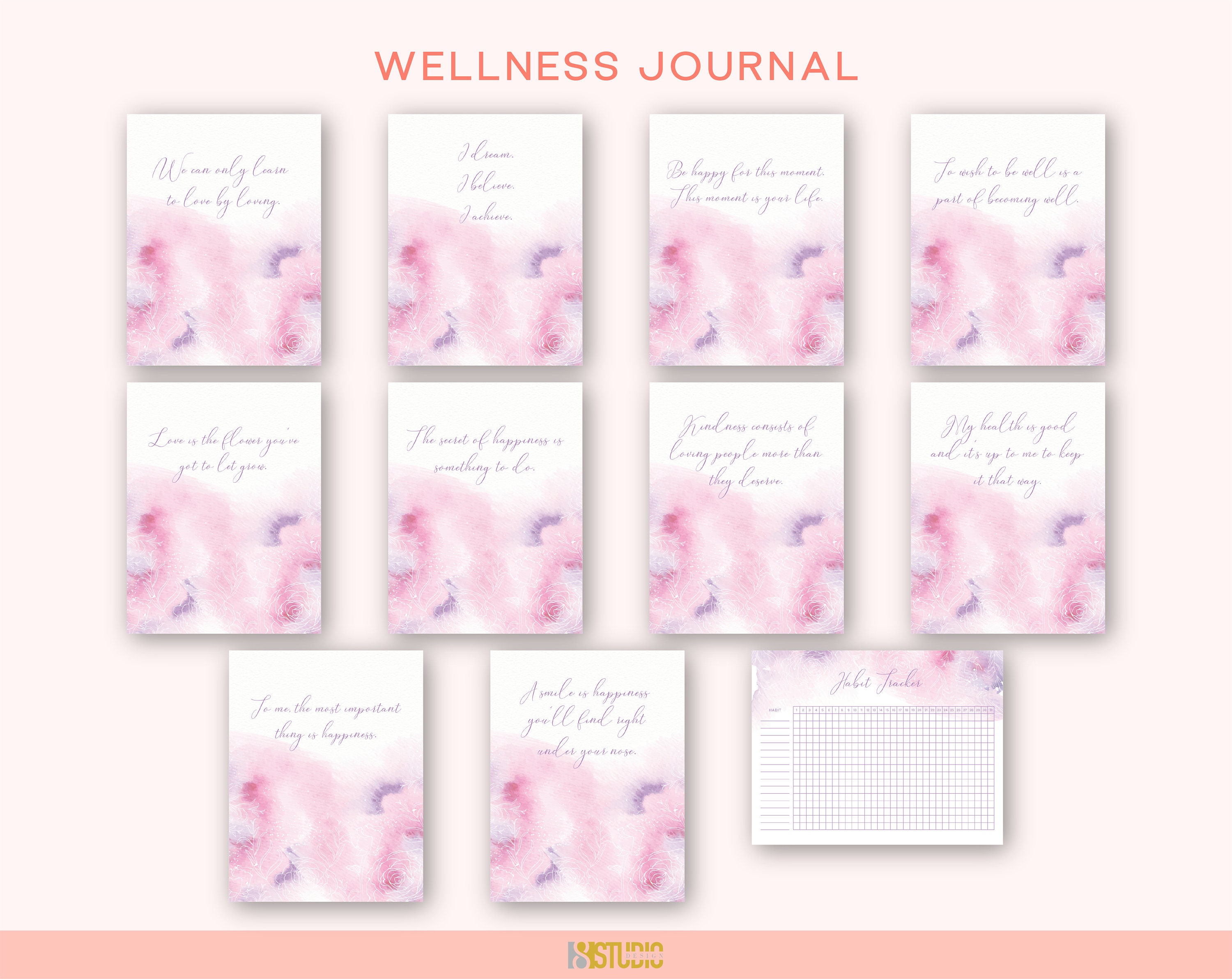 Printable Planner Bundle Watercolor Flowers Set 88 Planner | Etsy
