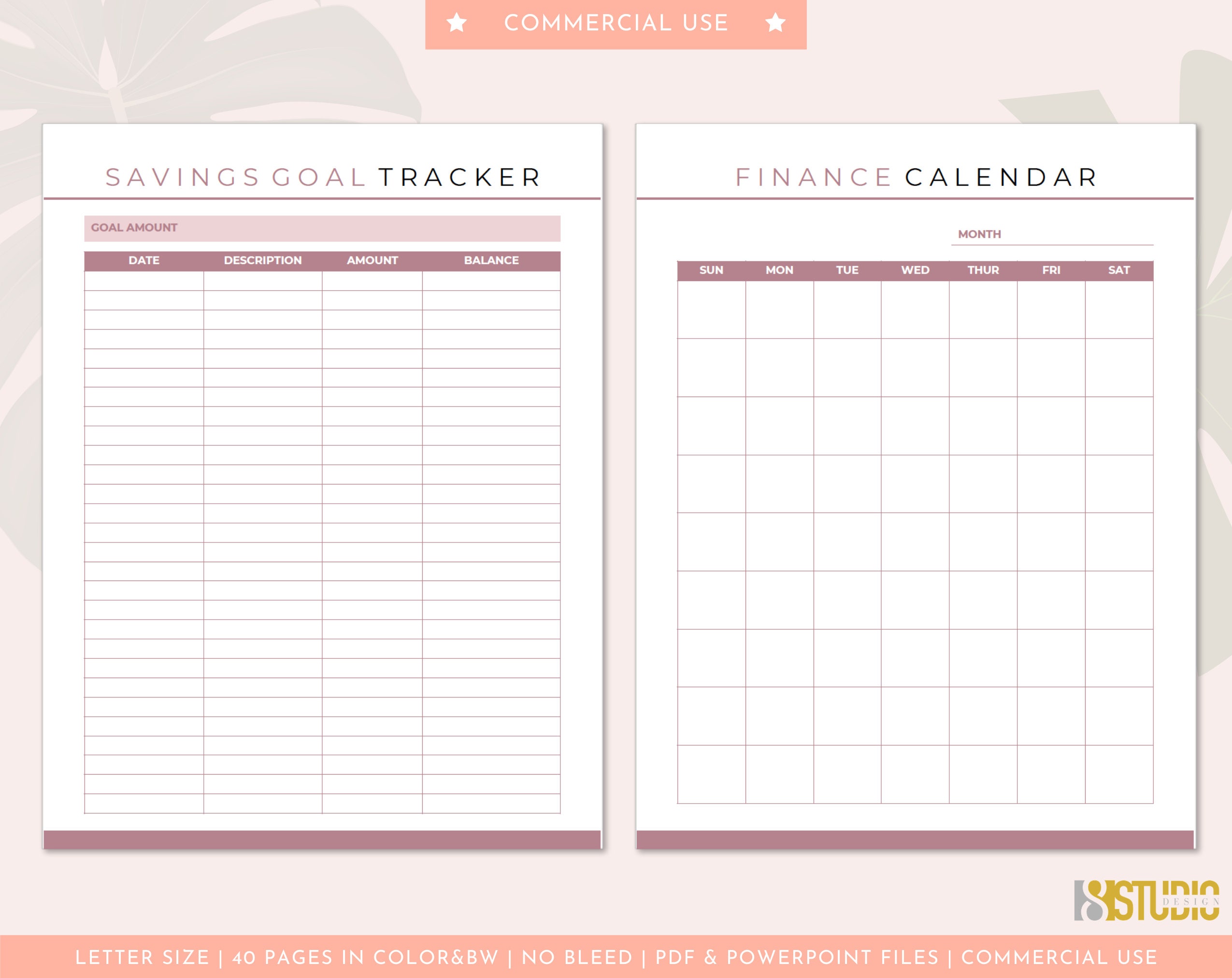 Financial Planner Printable Monthly Budget Planner, Expense &amp; Bill ...