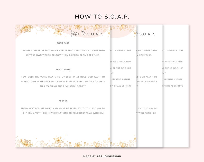 Bible Study Planner Printable Prayer Journal Christian Etsy Singapore