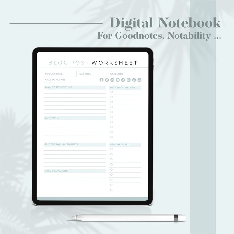 Blog Planner KDP Interior Template — preview image 4 of 5.