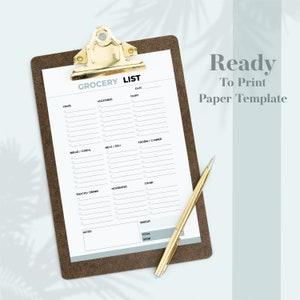 Grocery Shopping List KDP Interior Template — preview image 3 of 5.