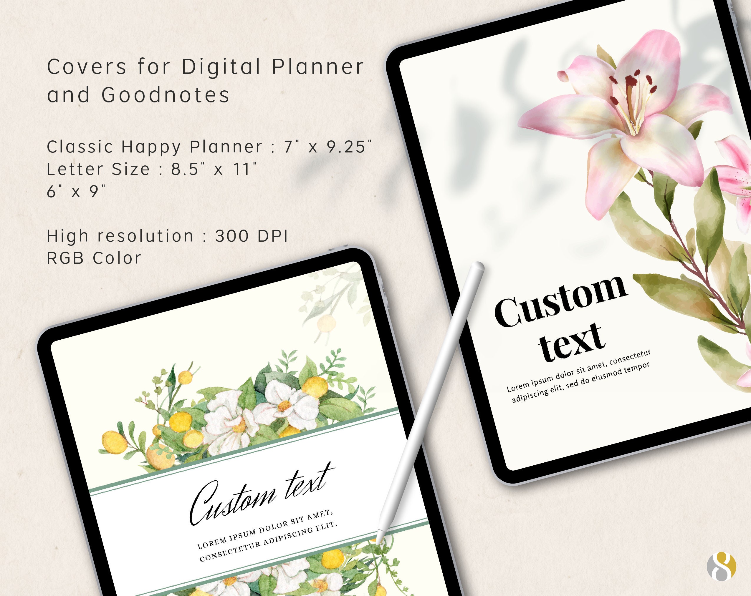 Editable Planner Cover 10 Canva Editable Covers for Digital Etsy