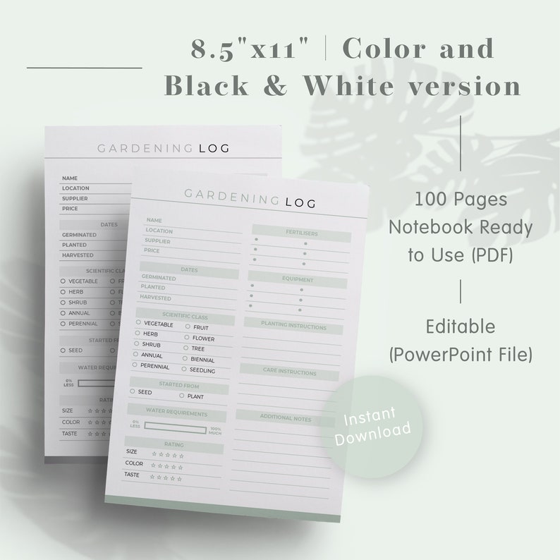 Gardening Log KDP Interior Template — preview image 2 of 5.
